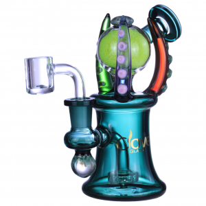 Clover Glass - 6.8" GripGlobs Glow In The Dark Claw Ball Matrix Perc Water Pipe [WPE-712]